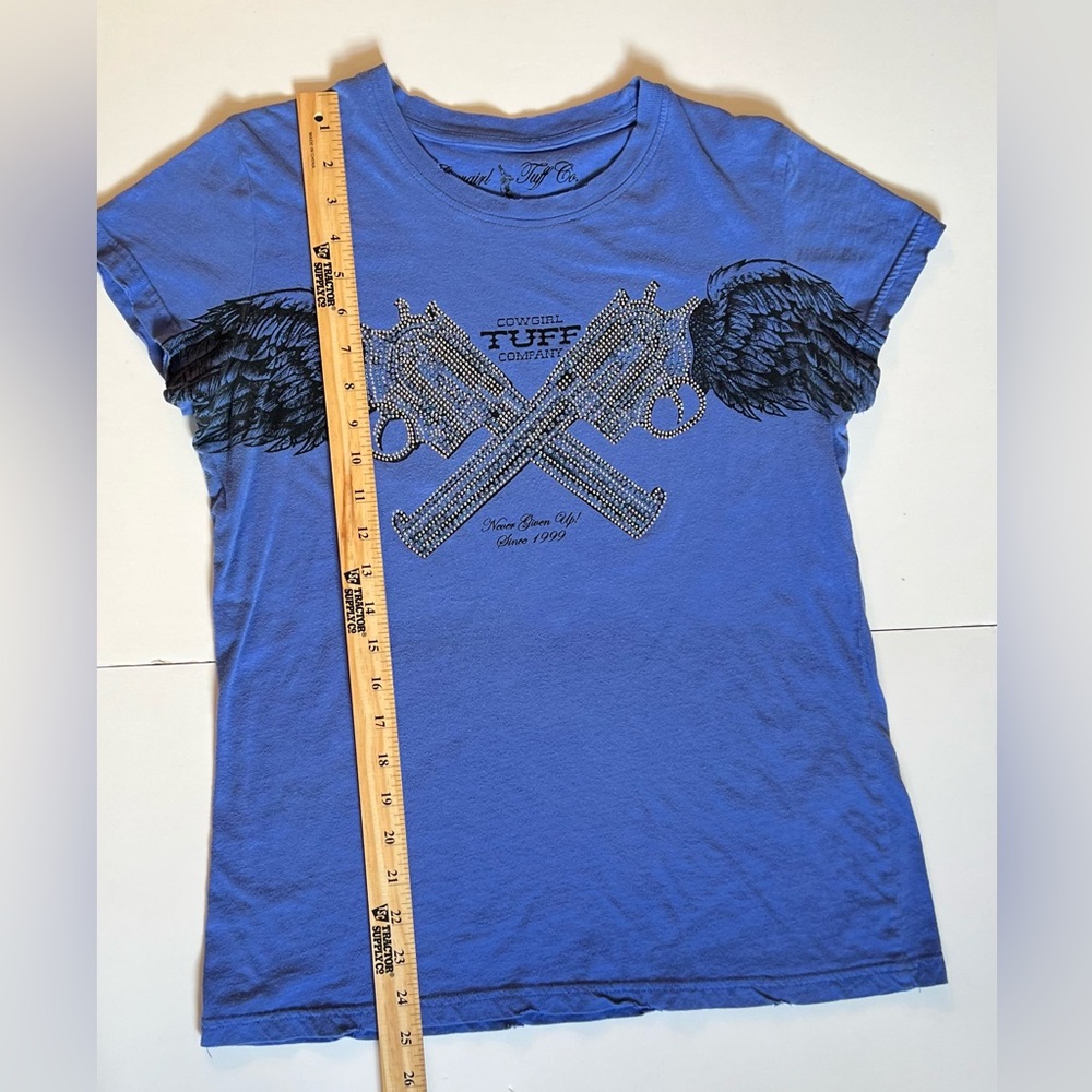 Cowgirl Tuff Purple Short Sleeve Shirt - Picture 8 of 9